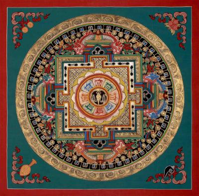 Original Handcrafted Mantra Mandala | Compassion Prayer